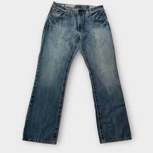 Men’s Ariat M4 Low Rise Bootcut Jeans Medium/Light Rinse Size 34/34